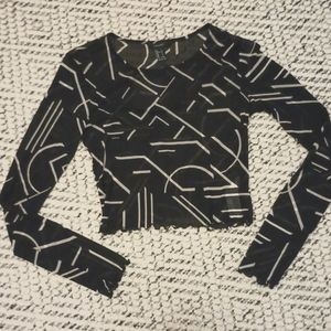 NWT Forever21 mesh pattern crop
